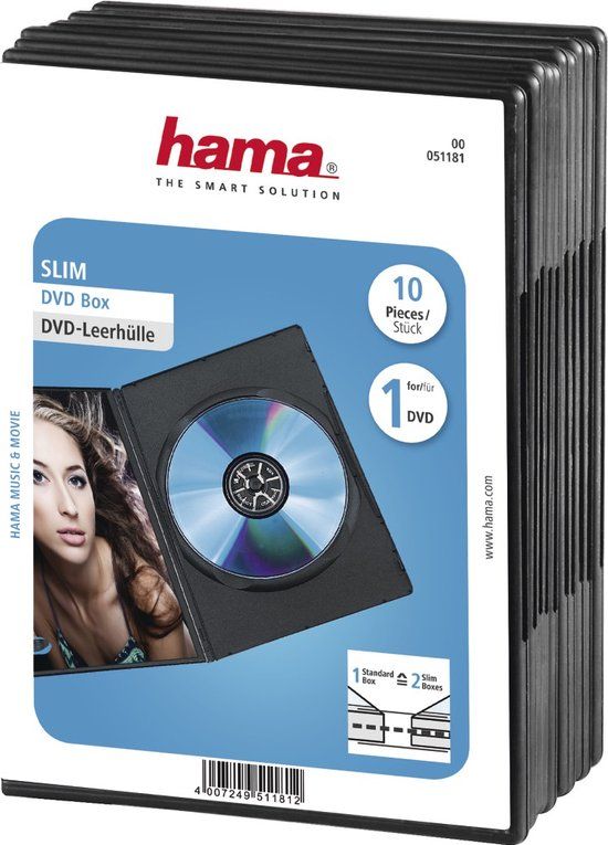 Hama DVD Slim Box - 10-pack - Zwart