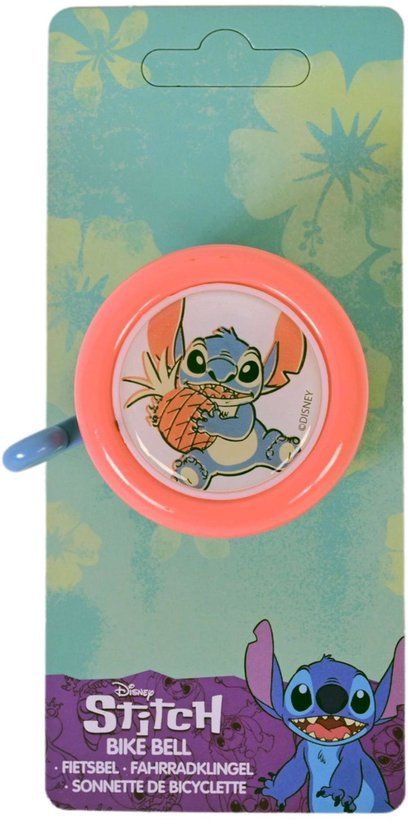 volare Disney Stitch Fietsbel - Roze / Koraal Blauw