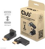 Club3D USB Type-C Gen2 Angled Adapter set van 2 - 4K120Hz M/V