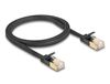 Delock 80345 Netwerkkabel Zwart 1 m Cat7 U/FTP Plat