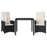 VidaXL 3276693 Ensemble de meubles de jardin crème, blanc plastique, acier, verre trempé 900 mm 750 mm