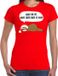 Bellatio Decorations Luiaard Kerstshirt / Kerst t-shirt Wake me up when christmas is over rood voor dames - Kerstkleding / Christmas outfit L