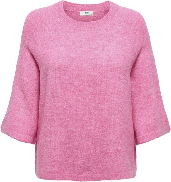 JDY Jacqueline de Yong Trui Jdyelanora 3/4 Pullover Knt Noos 15370189 Roze Cosmos/melange Dames Maat L