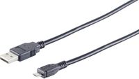 3x 1aTTack.de 3x USB-A adapterkabels, Micro-B, 2.0, zwart, 1m