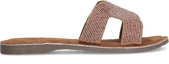 Manfield Dames Roze Kralen Slippers - Maat 36 - Lente/Zomer 2024