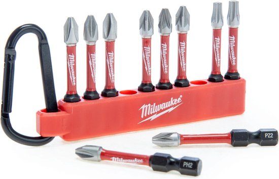 Milwaukee SHOCKWAVE Bitset Impact Duty CARABINER Set 10-delig - 4932480941