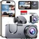 JILUYI Dashcam S1-JILUYI-BK - Trois caméras dashcam - Full HD - Contrôle via application WLAN - Vision nocturne - Surveillance de stationnement - Enregistrement continu - Noir