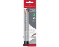 Faber-Castell Potloodset Grip 2001 HB met gumtip, 3-delig