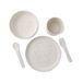 GREENBOX Kinderservies, 5-delig, biokunststof, ontbijtset, vaatwasmachinebestendig, bord, kom, beker, lepel, vork, cadeau-ideeën voor kinderen, grappig kinderservies, dierenmotief, olifant