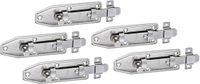 Alberts 856373 raamgrendel | recht met bevestigde lus | rvs | plaat 100 x 35 mm | Set van 5