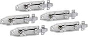 Alberts 856373 raamgrendel | recht met bevestigde lus | rvs | plaat 100 x 35 mm | Set van 5