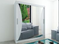 Armoire MONACORNE 2 portes coulissantes 200 cm blanc