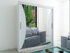 Armoire MONACORNE 2 portes coulissantes 200 cm blanc