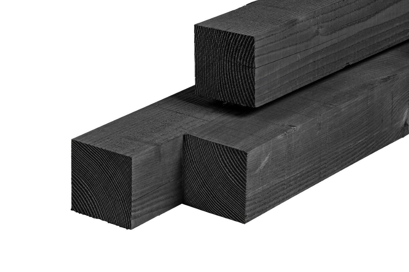 Tuindeco Paal douglas zwart geimpregneerd 15,0x15,0x400 cm