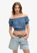 Superdry Korte top met korte mouwen en smokwerk - Dames - Mini geo blue - UK12-EU40