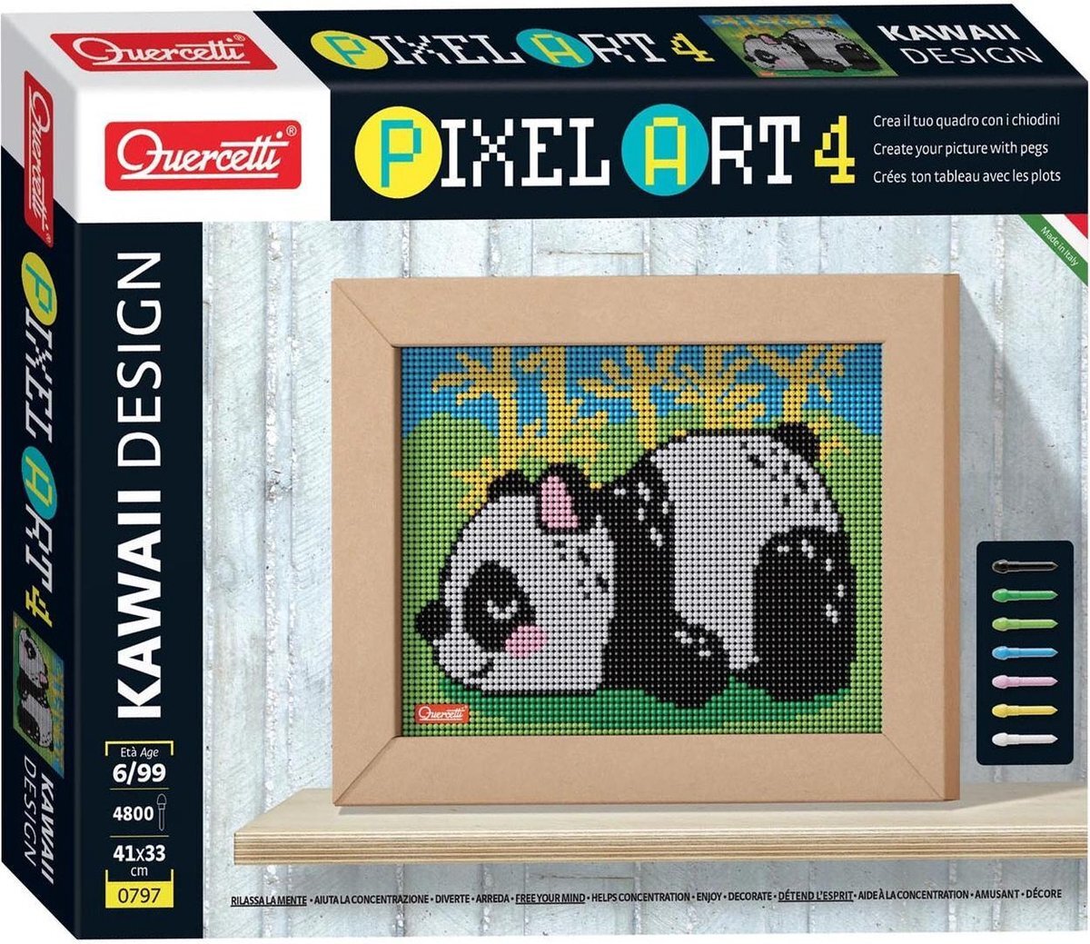 Quercetti pixel art kawaii panda Merk: