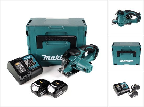 Makita DCS552RTJ 18V Li-Ion Accu metaalcirkelzaag set (2x 5.0Ah accu) in Mbox - 136mm