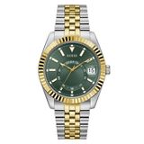 Guess JADEN GW0977G4 Herenhorloge Roestvrij Staal Zilverkleurig Groen Analoog Quartz