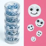 Baker Ross Stapeldoosjes met zwart/witte zelfklevende wiebeloogjes (560 stuks)