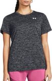 Under Armour Tech SSC - Twist Dames Sportshirt - Zwart - Wit