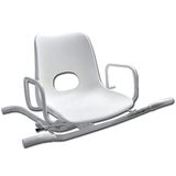GIMA Badkamerstoel 0 360 graden draaibaar, stalen frame, zitting van polypropyleen, draagvermogen 100 kg, Italiaanse productie