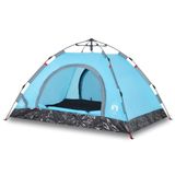 Syfax Tent 4-persoons snelontgrendeling blauw