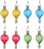 Cepewa LED ballonhangers - 8x - multicolor - H17 cm - luchtballon - tuinverlichting/buitenlamp