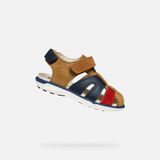 GEOX Sandale Delhi Garçonnet Enfant - Whisky/Rouge - Taille 21