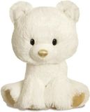 Aurora Pluche knuffeldier ijsbeer - wit - 20 cm - pooldieren thema