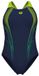 Arena Dames zwempak uit 1 stuk Blast V Back navy/artic lime maat 42