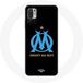 Maniacase Hoesjes voor Xiaomi Redmi Note 10 5G Olympique de Marseille Logo Zwarte Achtergrond
