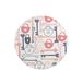 Questo Casa Ronde Digitally Printed Mouse Pad, Non-Slip Base, for Office and Home, Diameter: 22 cm