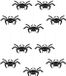 PartyDeco Halloween thema hangende spinnen - 10x - zwart - papier - 27 cm