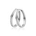 Zinzi zilveren oorringen 28 x 3mm witte zirconia's met luxe klapsluiting ZIO193Z