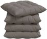 vidaXL - Coussin d'assise - 4 pièces - Tissu - Taupe - 40 x 40 x 6 cm