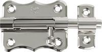 AMIG Schuifslot - staal - 7 x 5.6 cm - vernikkeld - zilver - deur - poort - plaatgrendel