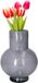 Hakbijl Glass Bloemenvaas Deborah - Donker Grijs - glas - D17 x H22 cm