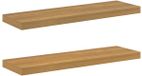 vidaXL Wandplank - 2 stuks - Bruin - 80 x 23,5 x 3,8 cm - Bewerkt hout