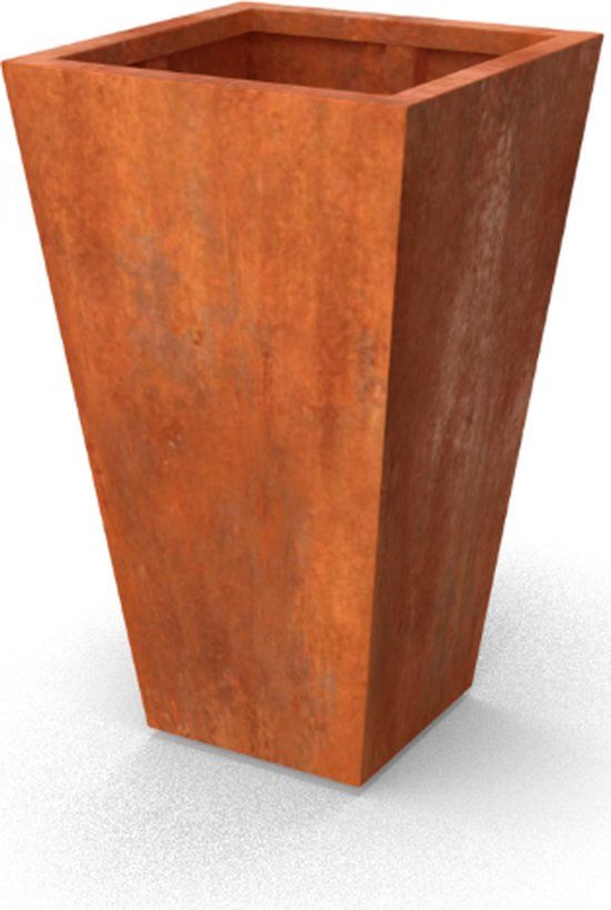 Geroba Vaso Plantenbak Cortenstaal - 60x60x100cm - Roest