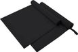 vidaXL Serviettes de sport 2 pièces Noir 180 x 90 cm Polyester et polyamide