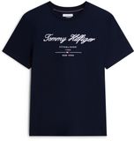 Tommy Hilfiger Heren T-shirt Katoen Korte Mouw S Donkerblauw