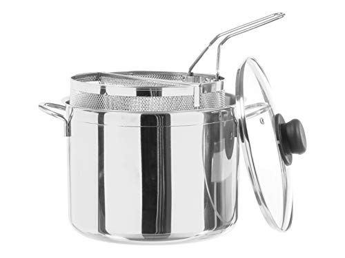 Inoxpran Inoxdual eierkoker met 2 manden en deksel, roestvrij staal, 24 cm