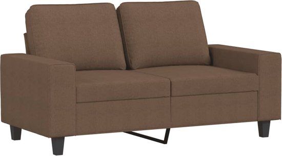 vidaXL Tweezitsbank Stof Bruin 120 cm