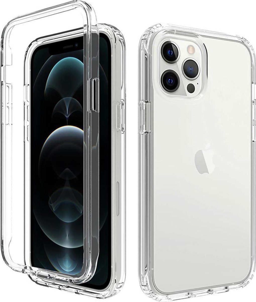 JVS Products XR Full Body Hoesje - 2-delig Back Cover Siliconen Case TPU Schokbestendig - Apple iPhone XR - Transparant