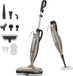 StarTech VM6 VM6 Stoomveger - Elektrische stoomreiniger voor harde vloeren - 1300W, 3 stoomstanden - Roterende dweilpads - 330 ml waterreservoir - LED-verlichting - Khaki (beige)