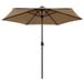 Prolenta Maison Exclusive Parasol met LED-verlichting en aluminium mast, 270 cm, taupekleurig