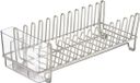 Ibenzoa® Égouttoir peu encombrant avec panier à couverts pour cuisines compactes - Argent