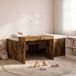 Maison Exclusive - Lit haut pour enfants avec bureau Chêne fumé 75 x 190 cm