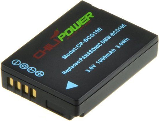 ChiliPower DMW-BCG10E Accu voor Panasonic - 1000mAh - Spiegelreflexcamera - Li-Ion