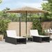 Maison Exclusive Parasol avec mât en acier, marron, 324x324x247 cm